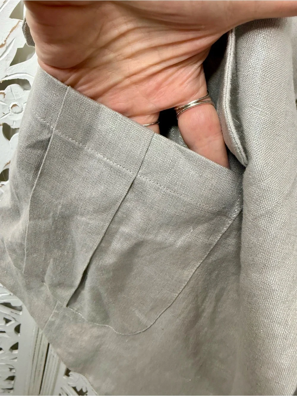 Spiegel Metallic Silver-Tone Blazer